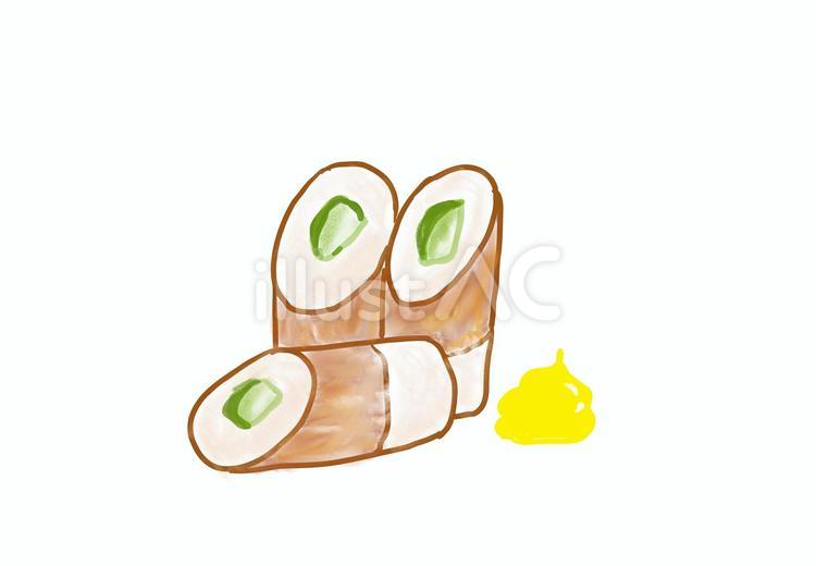 ちくわ ちくわ,きゅうり,マヨネーズのイラスト素材