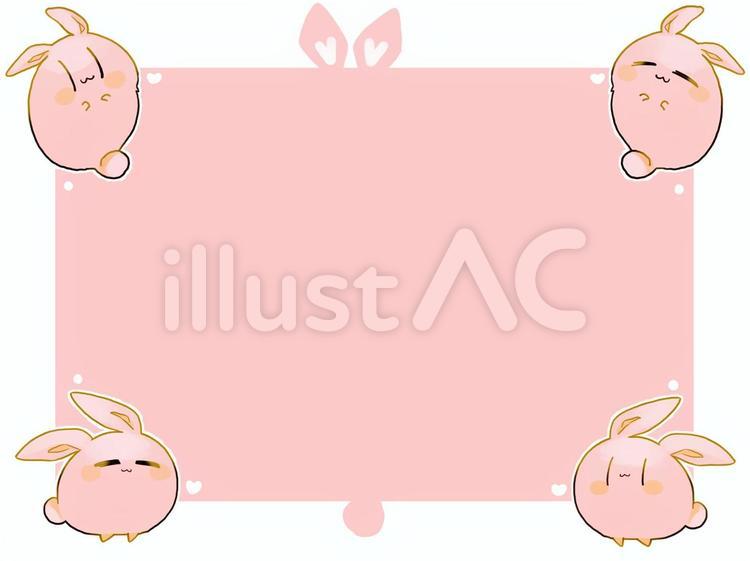うさぎの背景ベージュバージョン うさぎ,ベージュ,デフォルメのイラスト素材