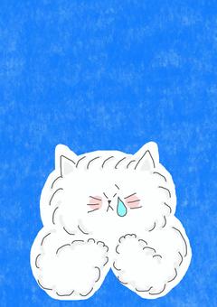 悲しいねこちゃん 悲しいねこちゃん かわいい,悲しい,涙,寂しい,泣く,困る,不安,怖い,恐怖,ヘルプのイラスト素材