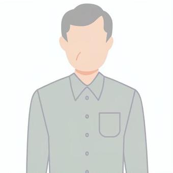 ふつうのおじさん２ 人,1人,人物,おじさん,男性,70代,60代,シニア,上半身,正面のイラスト素材