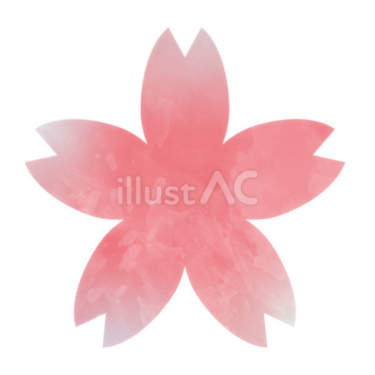 水彩風の桜 桜,花びら,春のイラスト素材