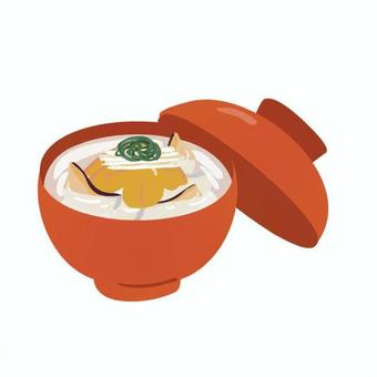 いちご煮 いちご煮,郷土料理,汁物,ウニ,アワビ,和食,椀もの,高級食材,青森県,特産品のイラスト素材