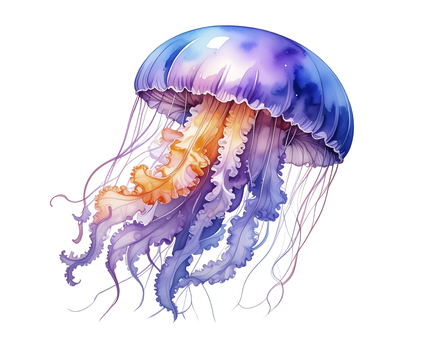 クラゲ  AI生成画像 