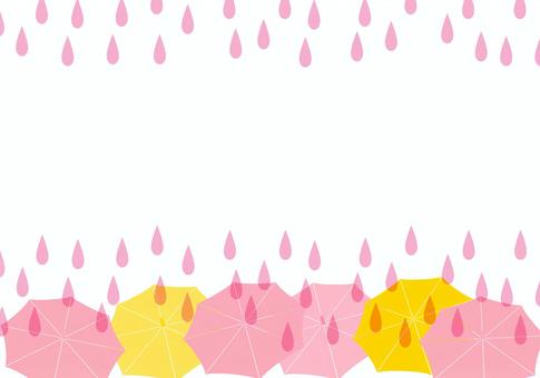 Rainy season scenery rain umbrella pattern background 8 red, rainy season, water droplets, umbrella, JPG, PNG and AI