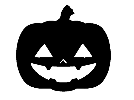 シルエットのカボチャ シルエットのカボチャ カボチャ,南瓜,かぼちゃ,シルエット,黒,モノクロ,単色,挿絵,1つ,ひとつのイラスト素材