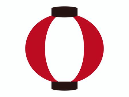 ちょうちん_白ライン_赤 ちょうちん,照明,道具,丸い,白,屋台,ぼんぼり,お祭り,秋祭り,祭のイラスト素材