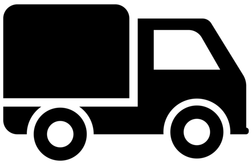 トラックのアイコン 黒 トラック,車,配達,配送,運送,乗り物,運搬,自動車,引越し,輸送のイラスト素材