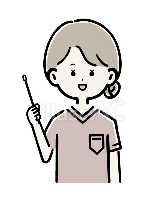指し棒を持つ医療従事者 看護師,医師,人物のイラスト素材