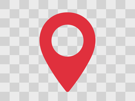 マップピン／グラデーション（中央透過） マップピン,赤,地図,map,マップ,ポインター,マーカー,現在位置,目的地,出発地点のイラスト素材