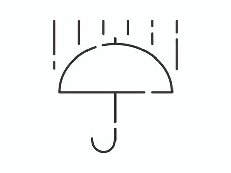 シンプルな雨のお天気イラスト シンプルな雨のお天気イラスト 天気,雨,傘,アイコン,ベクター,モノクロ,図形,線画,天気予報,シンプルのイラスト素材