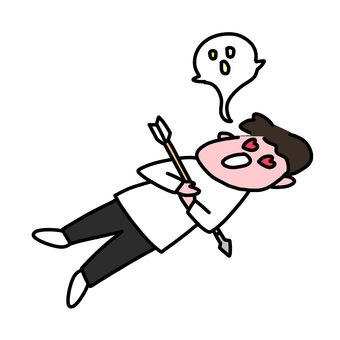 尊死する男性 尊死,好き,尊い,感動,惚れる,萌え,一目惚れ,嬉しい,恋愛,オタクのイラスト素材