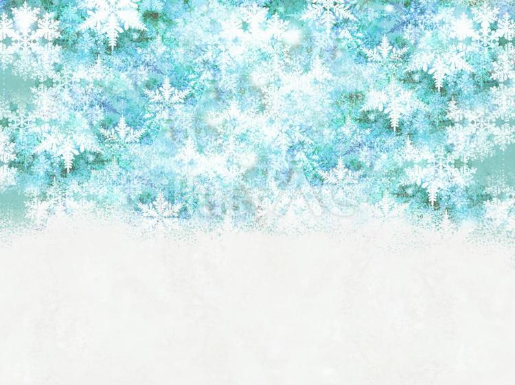 素材330　雪の結晶のフレーム 冬,雪の結晶,雪のイラスト素材