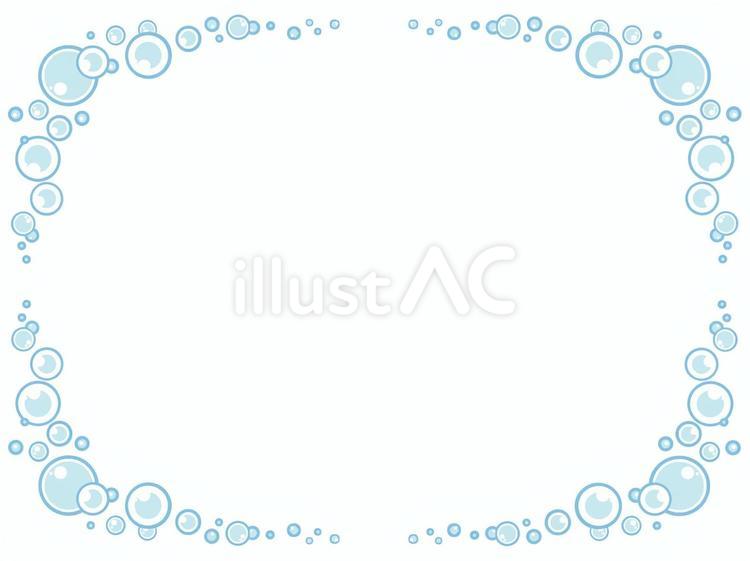 泡バブルフレーム（B） 泡,バブル,シャボン玉のイラスト素材