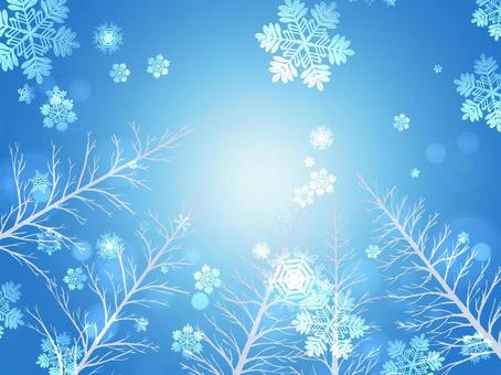 Snowflakes and conifers, JPG Snowflakes and conifers, snow, crystal, beautiful, JPG