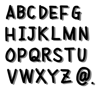 おしゃれな手書きアルファベットA〜Z＿黒 アルファベット,a,b,c,d,e,f,g,h,iのイラスト素材