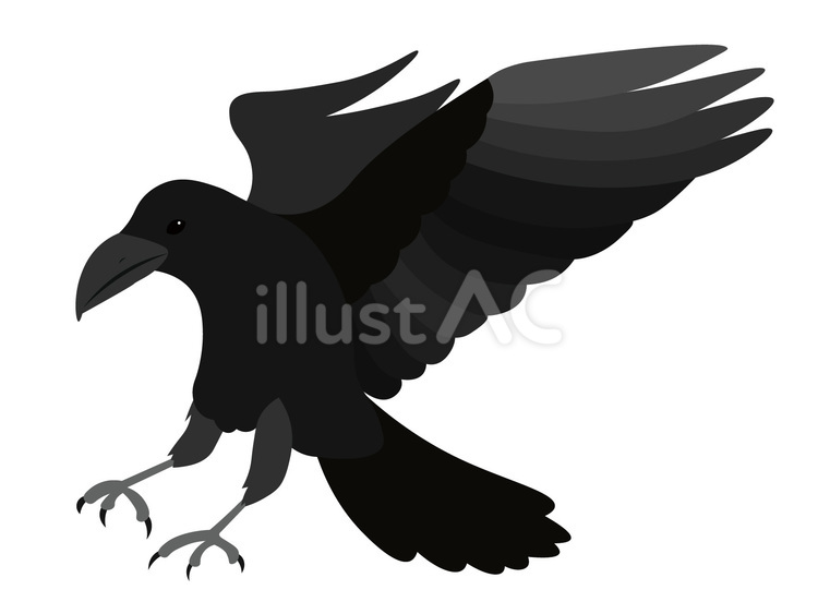 カラスイラスト - No: 23720195｜無料イラスト・フリー素材なら