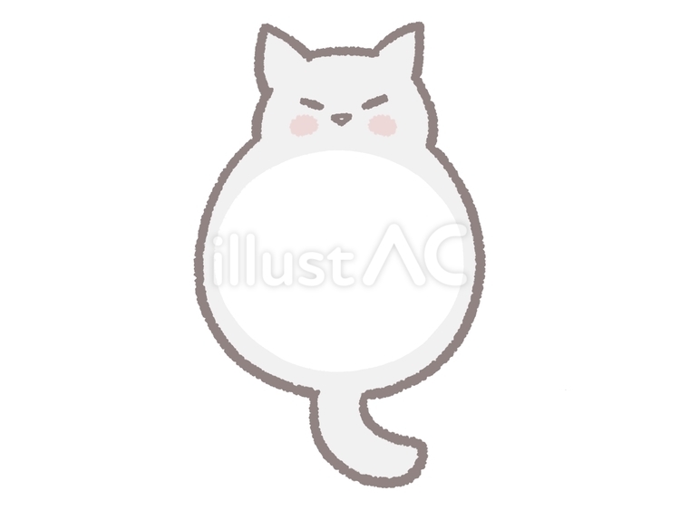 猫（濃い縁取り）の付箋風イラスト 付箋,かわいい,フレームのイラスト素材