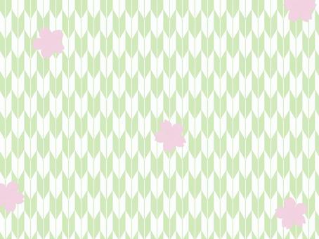 Cherry blossoms on arrow pattern, , JPG