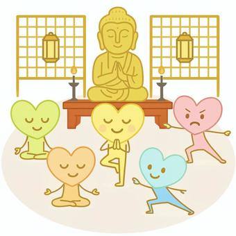 Illustration, buddha statue, yoga, zen meditation, 