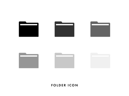 フォルダのアイコン（モノトーン） フォルダ,フォルダー,アイコン,パソコン,pc,ビジネス,かわいい,おしゃれ,シンプル,モノトーンのイラスト素材