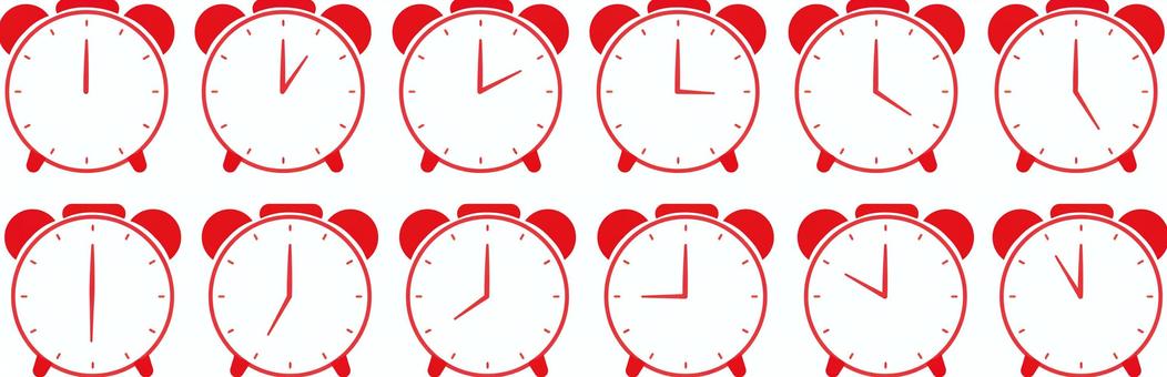 Illustration, alarm clock, needle, spin, 
