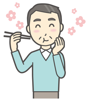 ニット中年男性-490-バスト  ニット中年男性-490-バスト 食べる,おいしい,おじさん,男性,中年,お父さん,パパ,シニア,ミドルエイジ,人物のイラスト素材