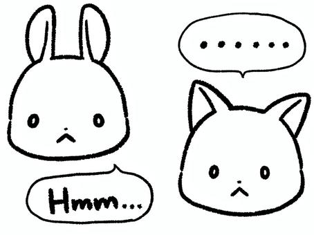 Illustration, rabbit, cat, animal, 