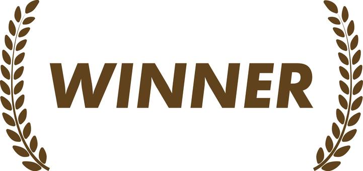 WINNER月桂樹あしらいVer2 winner,月桂樹,受賞,勝ち,アワード,シンプル,ローレル,葉,フレーム,枠のイラスト素材