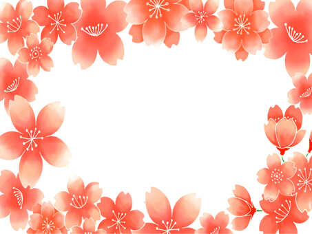 Cherry blossom, cherry blossoms, spring, frame, JPG, PNG and AI