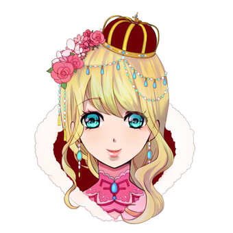 女の子アイコンF 女の子アイコンF 女の子,女性,顔のイラスト素材