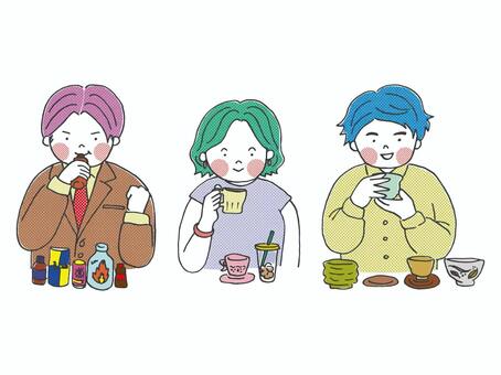 カフェイン摂取イラスト｜無料イラスト・フリー素材なら「イラストAC」