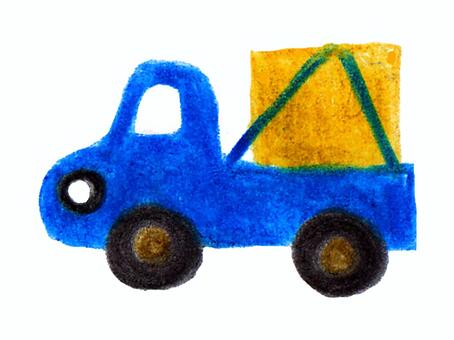 引っ越しイラスト02(色鉛筆画) トラック,手描き,色鉛筆画,引っ越し,車,イラスト,挿絵のイラスト素材