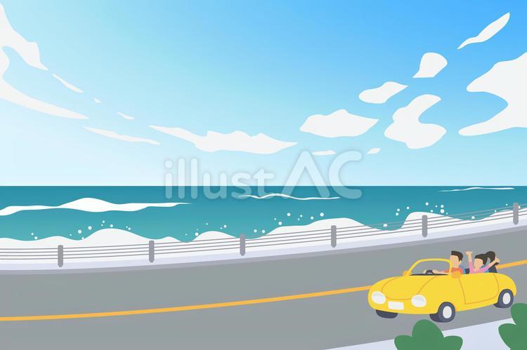 Free Vectors | Drive along the coast