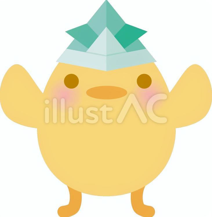 兜をかぶったヒヨコ 3イラスト No 無料イラストなら イラストac