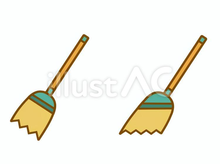 箒 ほうき,掃除道具,大晦日のイラスト素材