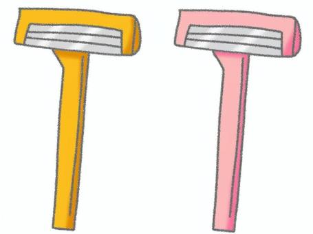 T字カミソリ カミソリ,t字カミソリ,生活,髭剃り,刃物,暖色系,シンプル,手描き,衛生用品のイラスト素材