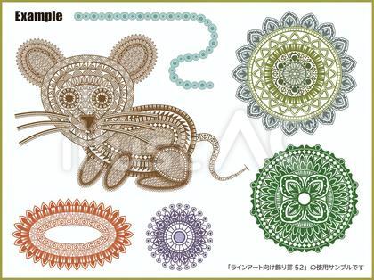 ラインアート向けの飾り罫サンプル