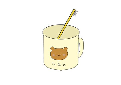 はぶらしとコップ はぶらし,コップ,歯磨き,歯,磨くのイラスト素材