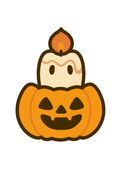 ハロウィンかぼちゃモンスター ロウソク ハロウィンかぼちゃモンスター ロウソク ロウソク,ハロウィン,かぼちゃ,10月,秋,モンスター,おばけ,手描き,挿絵,かわいいのイラスト素材