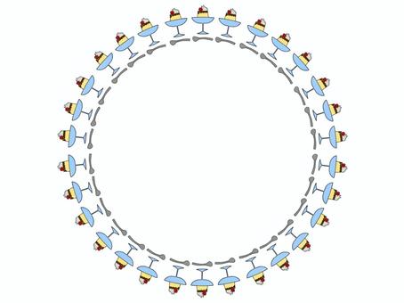 プリンのフレ−ム　円