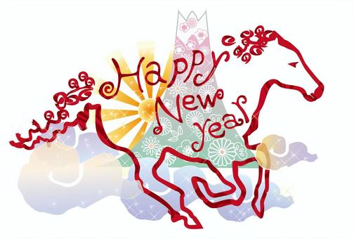 年賀状うま＿おしゃれ03