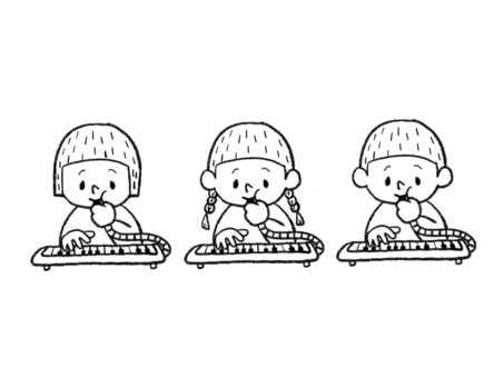 Children's set playing keyboard harmonica, keyboard harmonica, instrument, recital, JPG and PNG