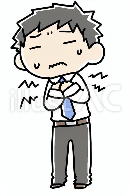 胸に違和感のある男性 胸,違和感,苦しいのイラスト素材