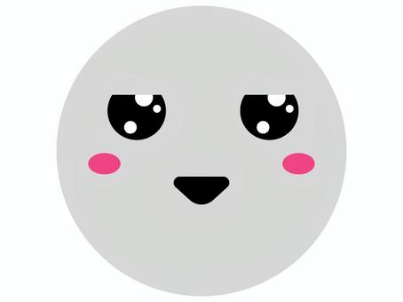 ほくそ笑む 表情,喜怒哀楽,顔,丸,シンプル,可愛い,ポップ,ほくそ笑む,にやり,にんまりのイラスト素材