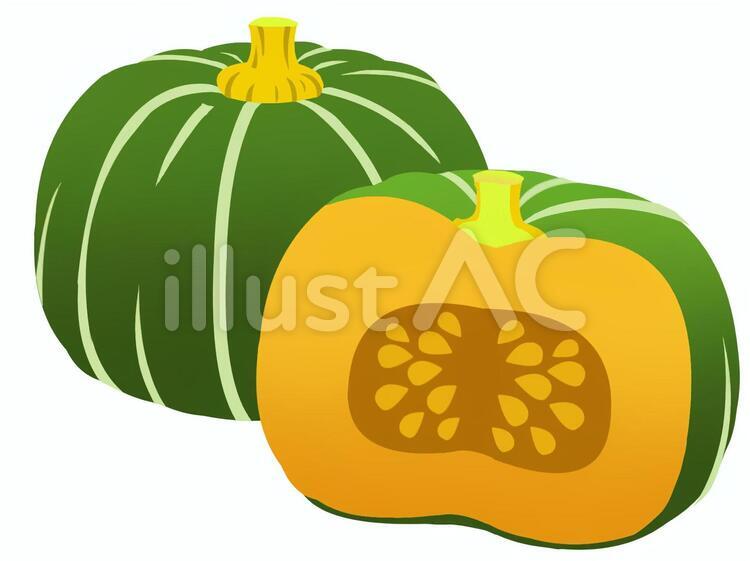 かぼちゃ02 かぼちゃ,野菜,秋のイラスト素材