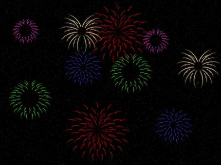 花火 ひとつずつ分かれています 花火 ひとつずつ分かれています 花火,綺麗,赤のイラスト素材