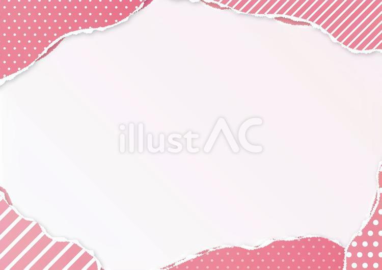 可愛い紙のフレーム背景素材 紙,ポップ,ドットのイラスト素材