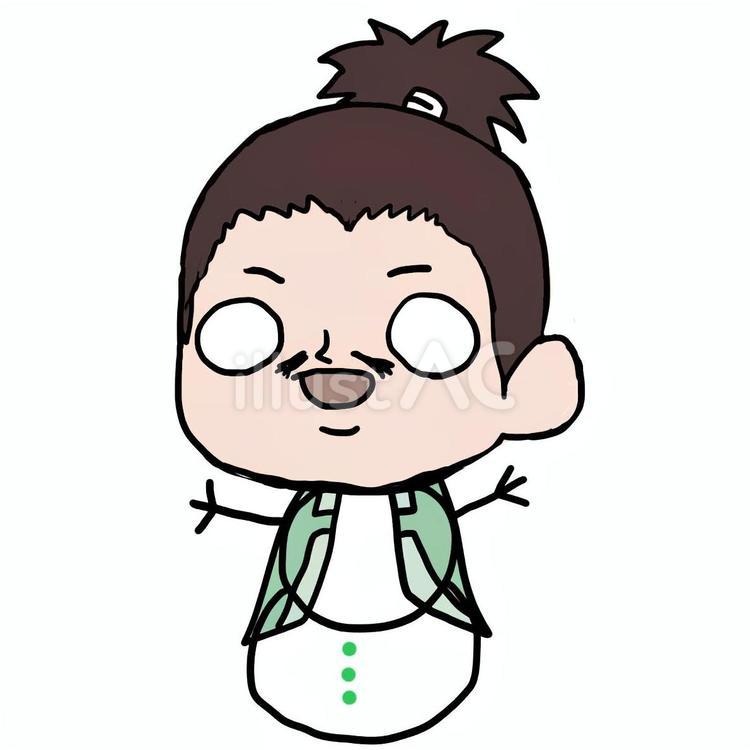 ゆるい羽柴秀長 ゆきだるまさん 戦国時代,戦国武将,刀剣のイラスト素材