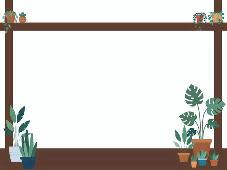 観葉植物のある背景 観葉植物,植物,モンステラ,ポトス,ストレリチア,ボタニカル,インテリア,室内,暮らし,多肉植物のイラスト素材