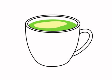 シンプルな抹茶ラテのイラスト シンプルな抹茶ラテのイラスト 抹茶,グリーンティー,ラテ,コーヒーカップ,カップ,カフェ,cafe,一息,休憩,飲み物のイラスト素材